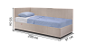 Ліжка Ліжко Флоренс М 90х200 з нішею - купити в Blest