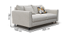2-3 seaters sofas Hugo sofa straight - buy in Kyiv